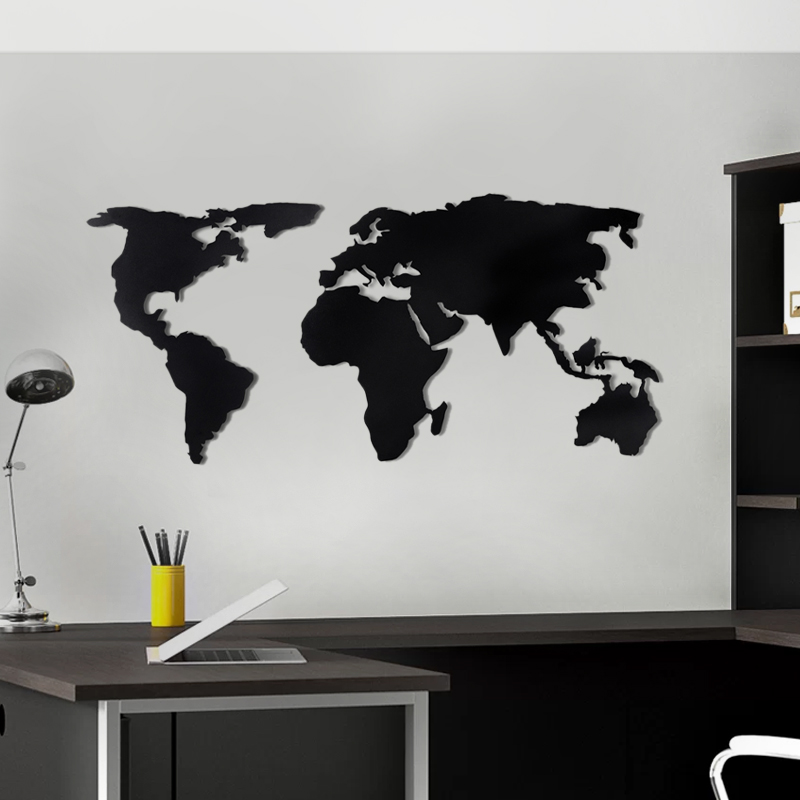 Διακοσμητικό τοίχου World Map Megapap μεταλλικό χρώμα μαύρο 120×60εκ. Διακοσμητικό τοίχου World Map Megapap μεταλλικό χρώμα μαύρο 120×60εκ.