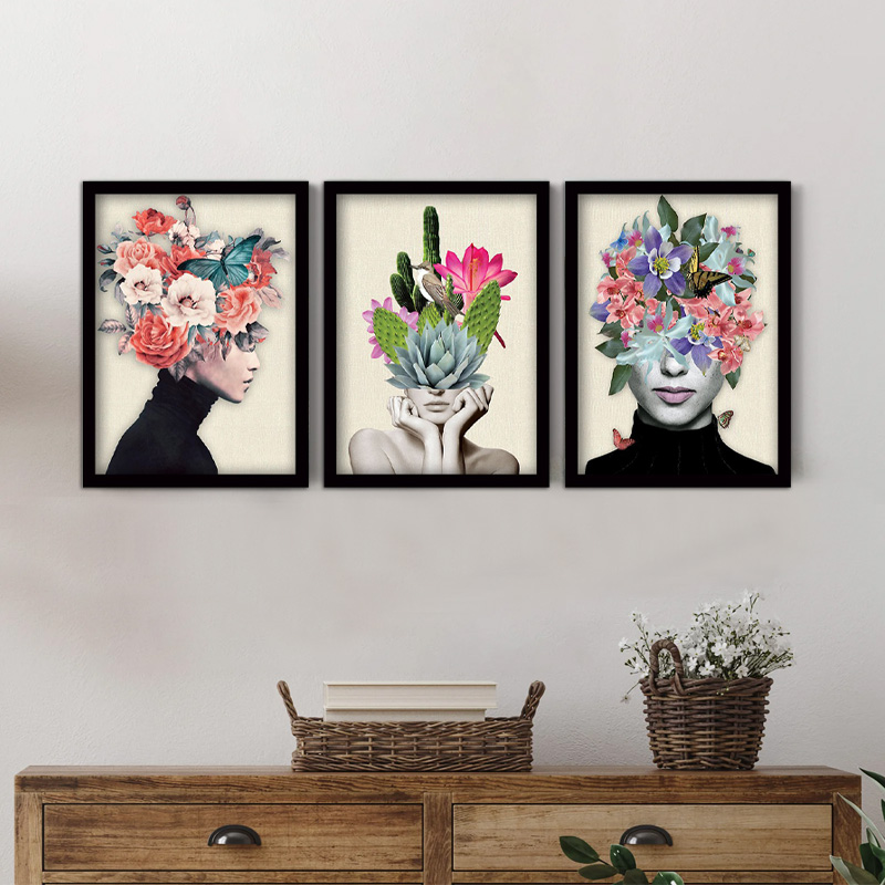 Πίνακας “Flower Girls” Megapap 3 τμχ. σε πλαίσιο 35x45x2εκ. Πίνακας “Flower Girls” Megapap 3 τμχ. σε πλαίσιο 35x45x2εκ.