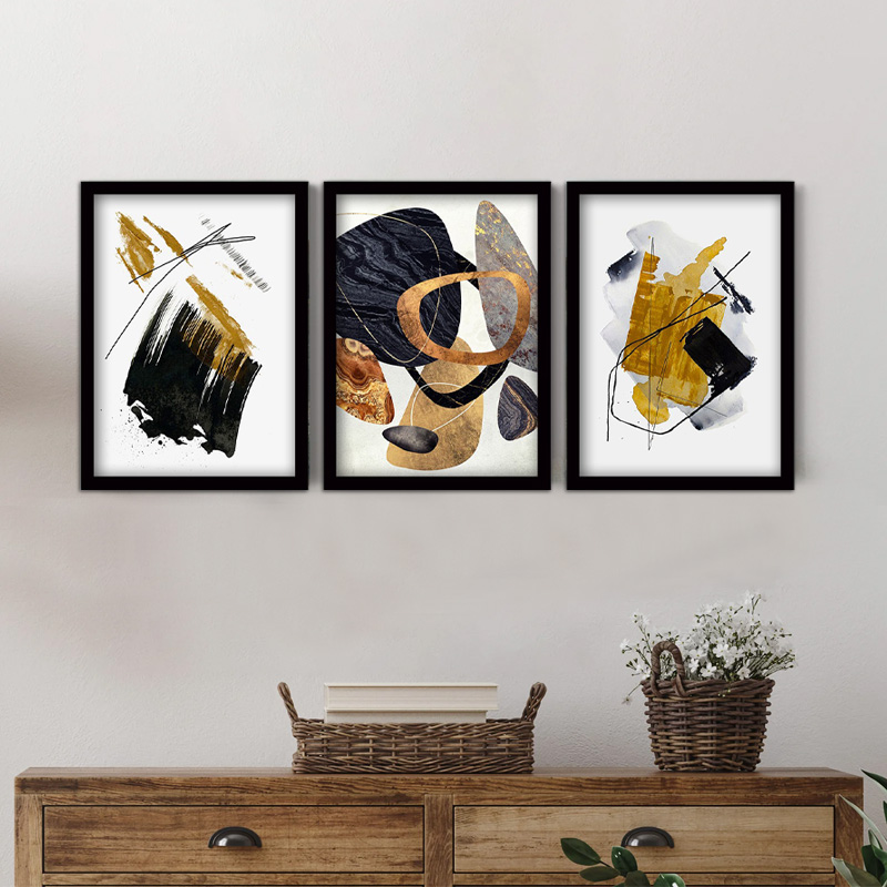 Πίνακας “Abstract Shapes” Megapap 3 τμχ. σε πλαίσιο 35x45x2εκ. Πίνακας “Abstract Shapes” Megapap 3 τμχ. σε πλαίσιο 35x45x2εκ.