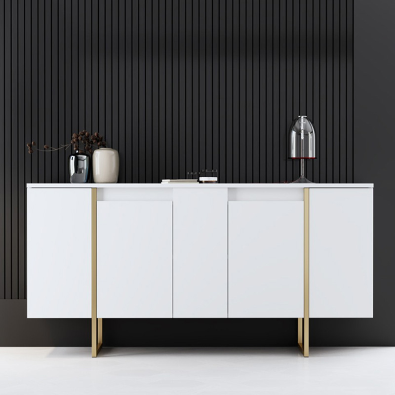 Μπουφές Luxe Megapap χρώμα λευκό – χρυσό 160x35x80εκ. Μπουφές Luxe Megapap χρώμα λευκό – χρυσό 160x35x80εκ.