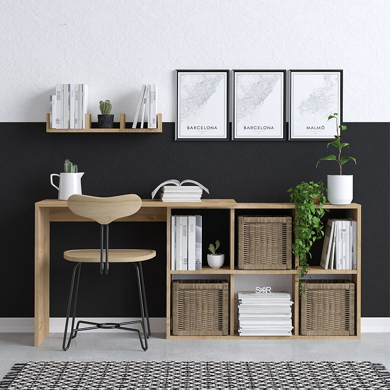 Γραφείο εργασίας Blake Megapap χρώμα φυσικό οξιάς 145x45x74εκ. Γραφείο εργασίας Blake Megapap χρώμα φυσικό οξιάς 145x45x74εκ.