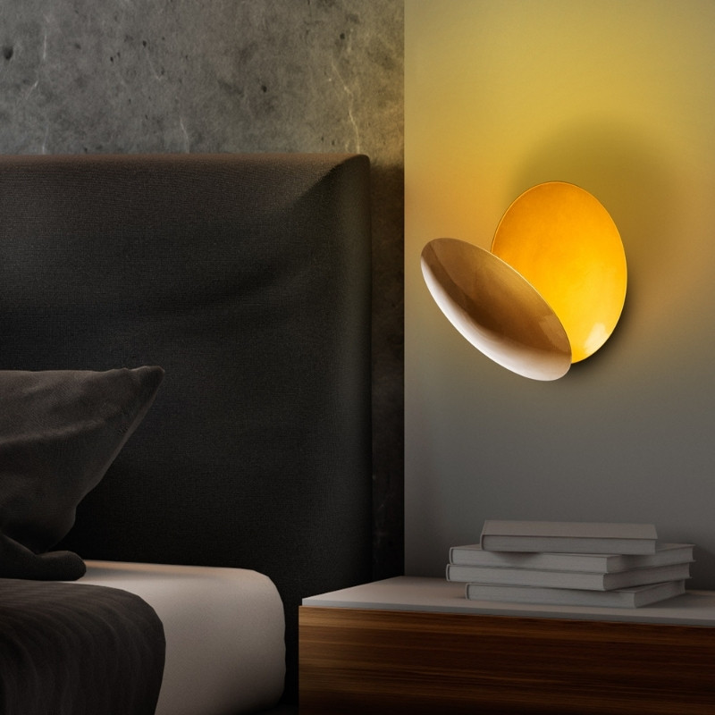 Απλίκα τοίχου Led Mimoza Megapap μεταλλική χρώμα χρυσό 25x16x25εκ. Απλίκα τοίχου Led Mimoza Megapap μεταλλική χρώμα χρυσό 25x16x25εκ.