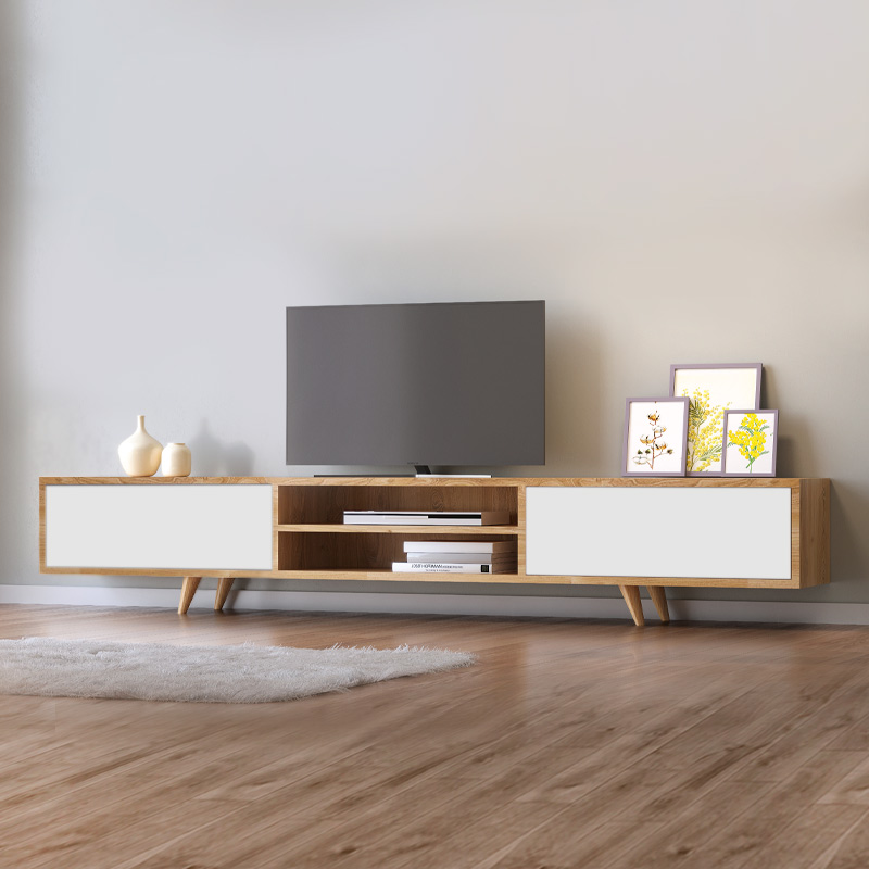 Έπιπλο τηλεόρασης Serine Megapap χρώμα sapphire oak – λευκό 170x37x45εκ. Έπιπλο τηλεόρασης Serine Megapap χρώμα sapphire oak – λευκό 170x37x45εκ.