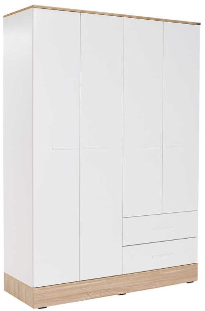 Lh-homefurniture Τετράφυλλη Ντουλάπα Base λευκό 137x198x52cm AD_GRD-842-MB-3 Lh-homefurniture Τετράφυλλη Ντουλάπα Base λευκό 137x198x52cm AD_GRD-842-MB-3