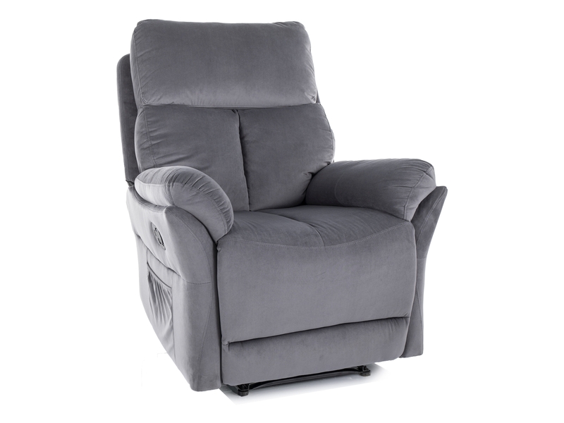 FOTEL ROZKŁADANY HADES VELVET SZARY BLUVEL 14 DIOMMI-80-3636