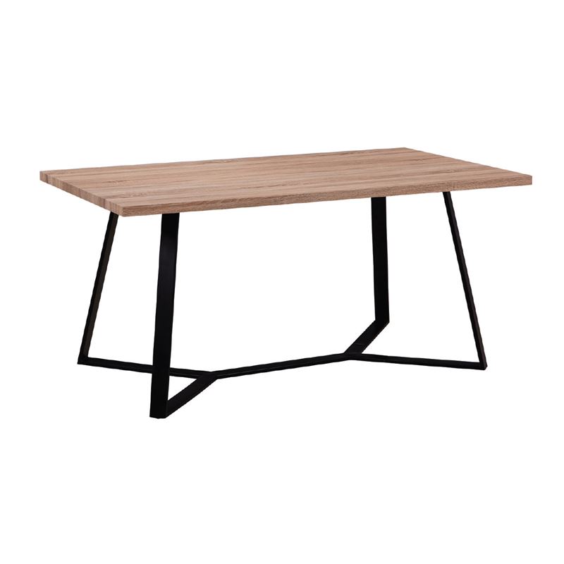 WOODWELL ΕΜ821,1HANSON Τραπέζι Κουζίνας Τραπεζαρίας, Μέταλλο Βαφή Μαύρο, Sonoma 160x90x75cm ΕΜ821,1 WOODWELL ΕΜ821,1HANSON Τραπέζι Κουζίνας Τραπεζαρίας, Μέταλλο Βαφή Μαύρο, Sonoma 160x90x75cm ΕΜ821,1