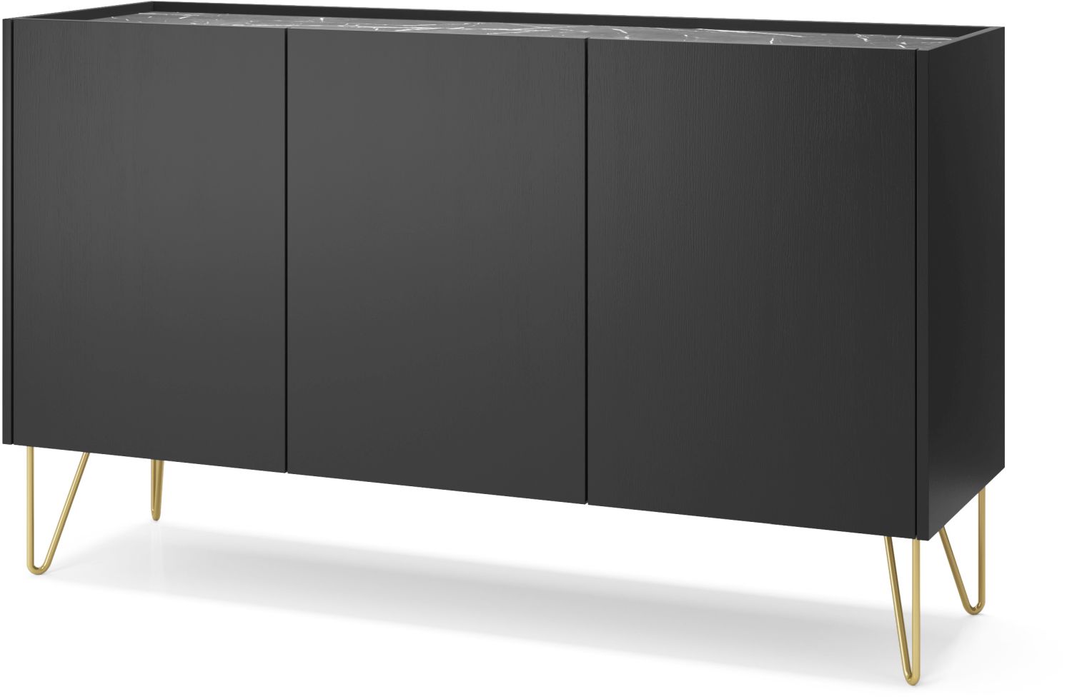 Lh-homefurniture Μπουφές Harmony ανθρακί+Μάρμαρο 144x37x83cm P_HRM_21 Lh-homefurniture Μπουφές Harmony ανθρακί+Μάρμαρο 144x37x83cm P_HRM_21