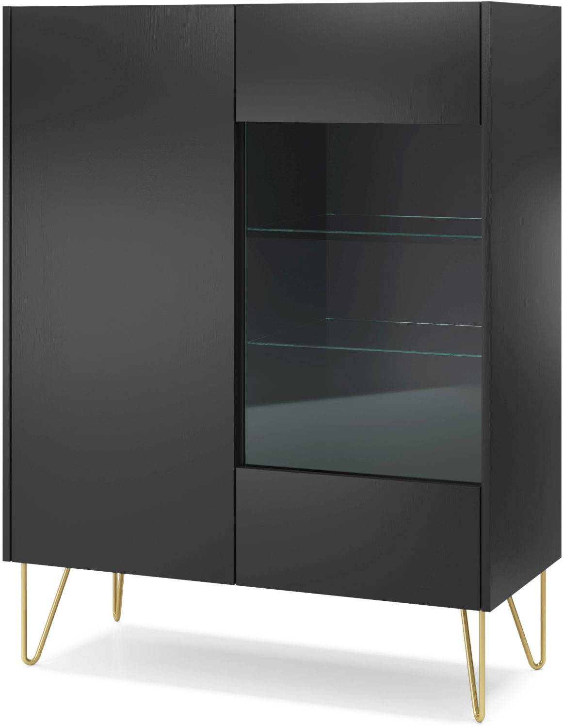 Lh-homefurniture Βιτρίνα Harmony ανθρακί+Μάρμαρο 97x37x102cm P_HRM_SV Lh-homefurniture Βιτρίνα Harmony ανθρακί+Μάρμαρο 97x37x102cm P_HRM_SV