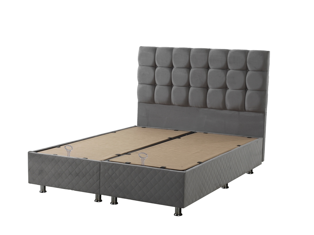 Fidelio ΚΡΕΒΑΤΙ (HELEN)160*200 ΜΕ ΑΠΟΘΗΚΕΥΤΙΚΟ ΧΩΡΟ ΓΚΡΙ Μ.211Π.161Υ.113ΕΚ FIDELIO-FD-HELEN-GR