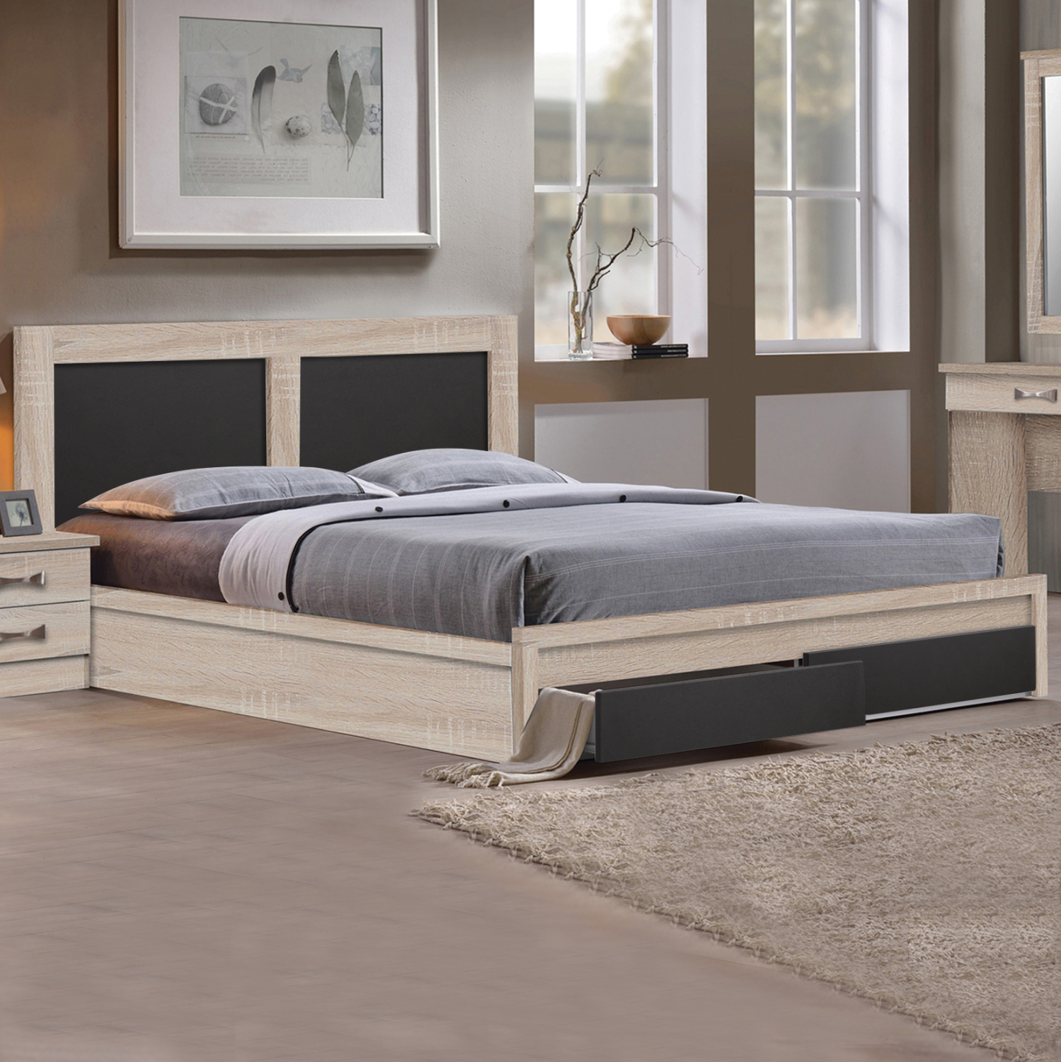 ΚΡΕΒΑΤΙ CAPRI HM312.04 ΜΕ 2 ΣΥΡΤΑΡΙΑ SONOMA-ΓΚΡΙ ΓΙΑ ΣΤΡΩΜΑ 150×200εκ. ΚΡΕΒΑΤΙ CAPRI HM312.04 ΜΕ 2 ΣΥΡΤΑΡΙΑ SONOMA-ΓΚΡΙ ΓΙΑ ΣΤΡΩΜΑ 150×200εκ.