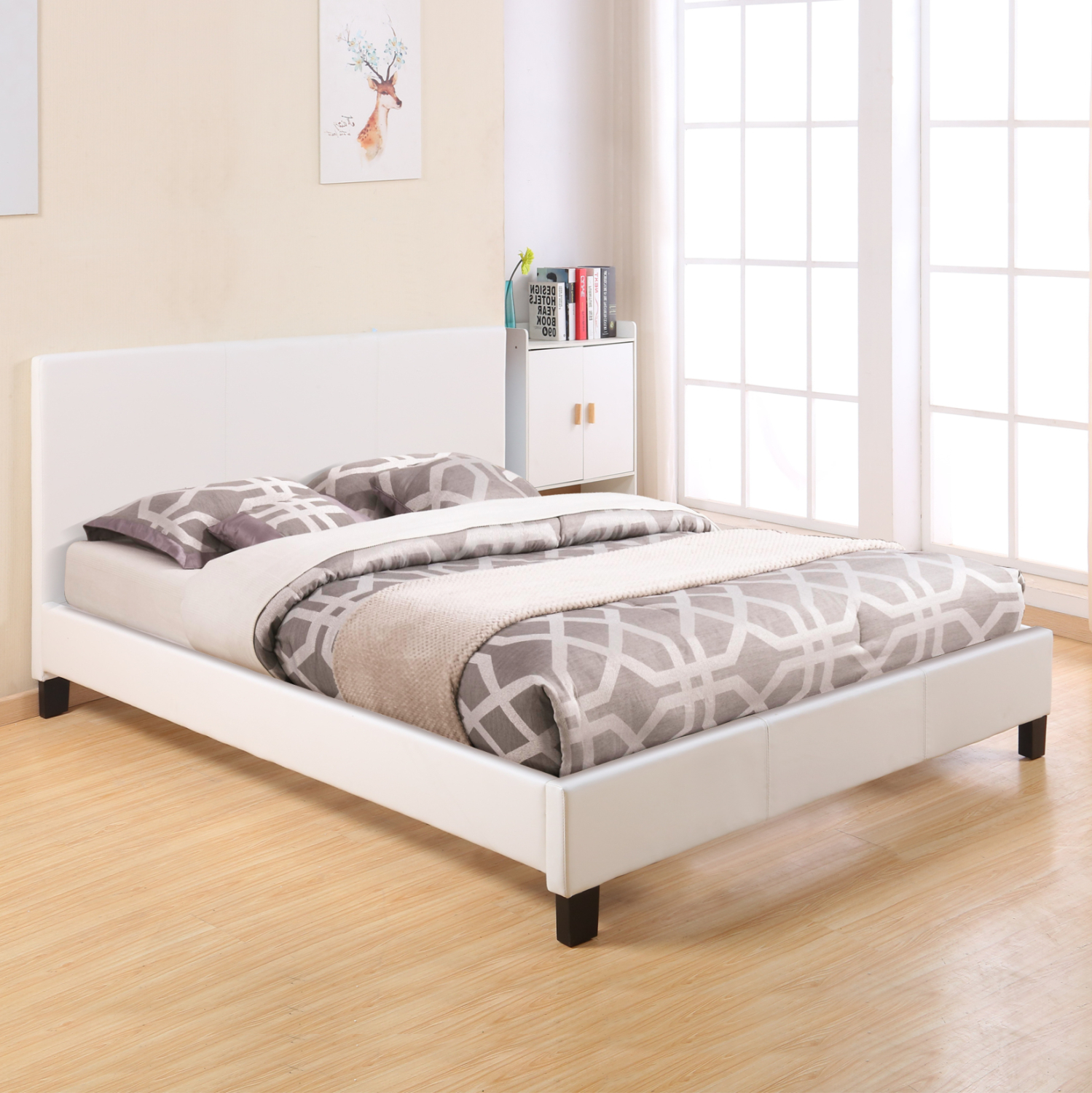 ΚΡΕΒΑΤΙ BECCA 150×200 εκ. ΜΕ PU ΛΕΥΚΟ HM553.01 ΚΡΕΒΑΤΙ BECCA 150×200 εκ. ΜΕ PU ΛΕΥΚΟ HM553.01