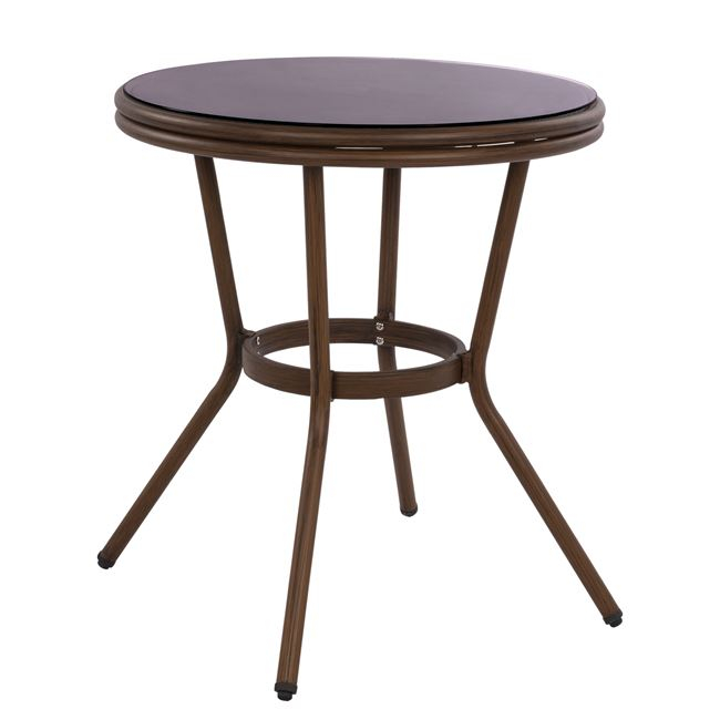 ΤΡΑΠΕΖΙ ΑΛΟΥΜΙΝΙΟΥ MOSES Φ70×76 εκ. BAMBOO LOOK HM5532.03 ΚΑΦΕ ΜΕ ΓΥΑΛΙ ΤΡΑΠΕΖΙ ΑΛΟΥΜΙΝΙΟΥ MOSES Φ70×76 εκ. BAMBOO LOOK HM5532.03 ΚΑΦΕ ΜΕ ΓΥΑΛΙ