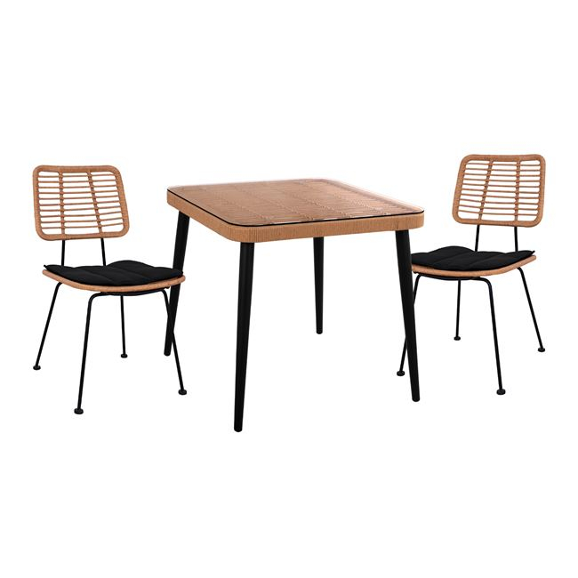ΣΕΤ 3ΤΜΧ ALLEGRA WICKER ΜΕ ΤΡΑΠΕΖΙ 80X80Χ78Υ ΜΠΕΖ & ΜΑΥΡΟ ΧΡΩΜΑ HM10485 ΣΕΤ 3ΤΜΧ ALLEGRA WICKER ΜΕ ΤΡΑΠΕΖΙ 80X80Χ78Υ ΜΠΕΖ & ΜΑΥΡΟ ΧΡΩΜΑ HM10485