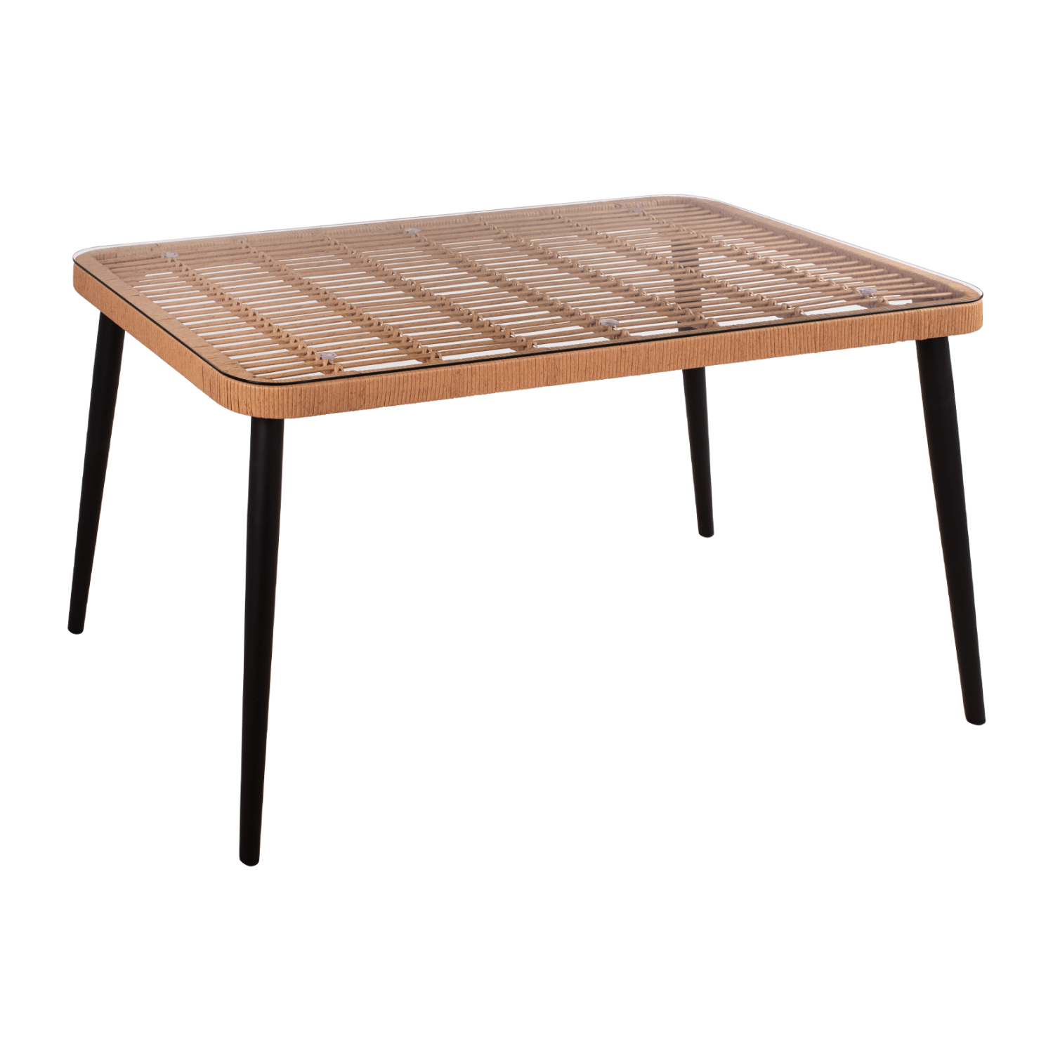 ΤΡΑΠΕΖΙ ΜΕΤΑΛΛΙΚΟ ALLEGRA HM5537 ΜΕ WICKER ΣΕ ΜΠΕΖ ΑΠΟΧΡΩΣΗ & ΓΥΑΛΙ 140X80X78 εκ. ΤΡΑΠΕΖΙ ΜΕΤΑΛΛΙΚΟ ALLEGRA HM5537 ΜΕ WICKER ΣΕ ΜΠΕΖ ΑΠΟΧΡΩΣΗ & ΓΥΑΛΙ 140X80X78 εκ.