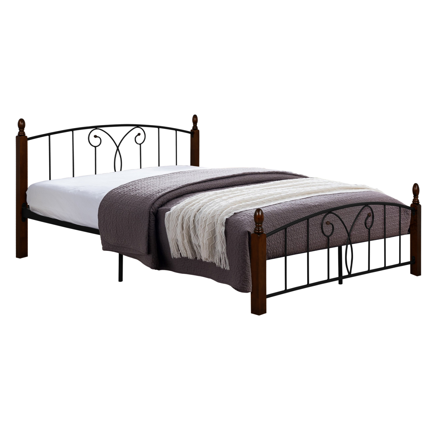 ΚΡΕΒΑΤΙ ΔΙΠΛΟ SUZIE HM585 ΓΙΑ ΣΤΡΩΜΑ 150×200 εκ. ΜΕΤΑΛΛΟ ΞΥΛΟ ΚΡΕΒΑΤΙ ΔΙΠΛΟ SUZIE HM585 ΓΙΑ ΣΤΡΩΜΑ 150×200 εκ. ΜΕΤΑΛΛΟ ΞΥΛΟ
