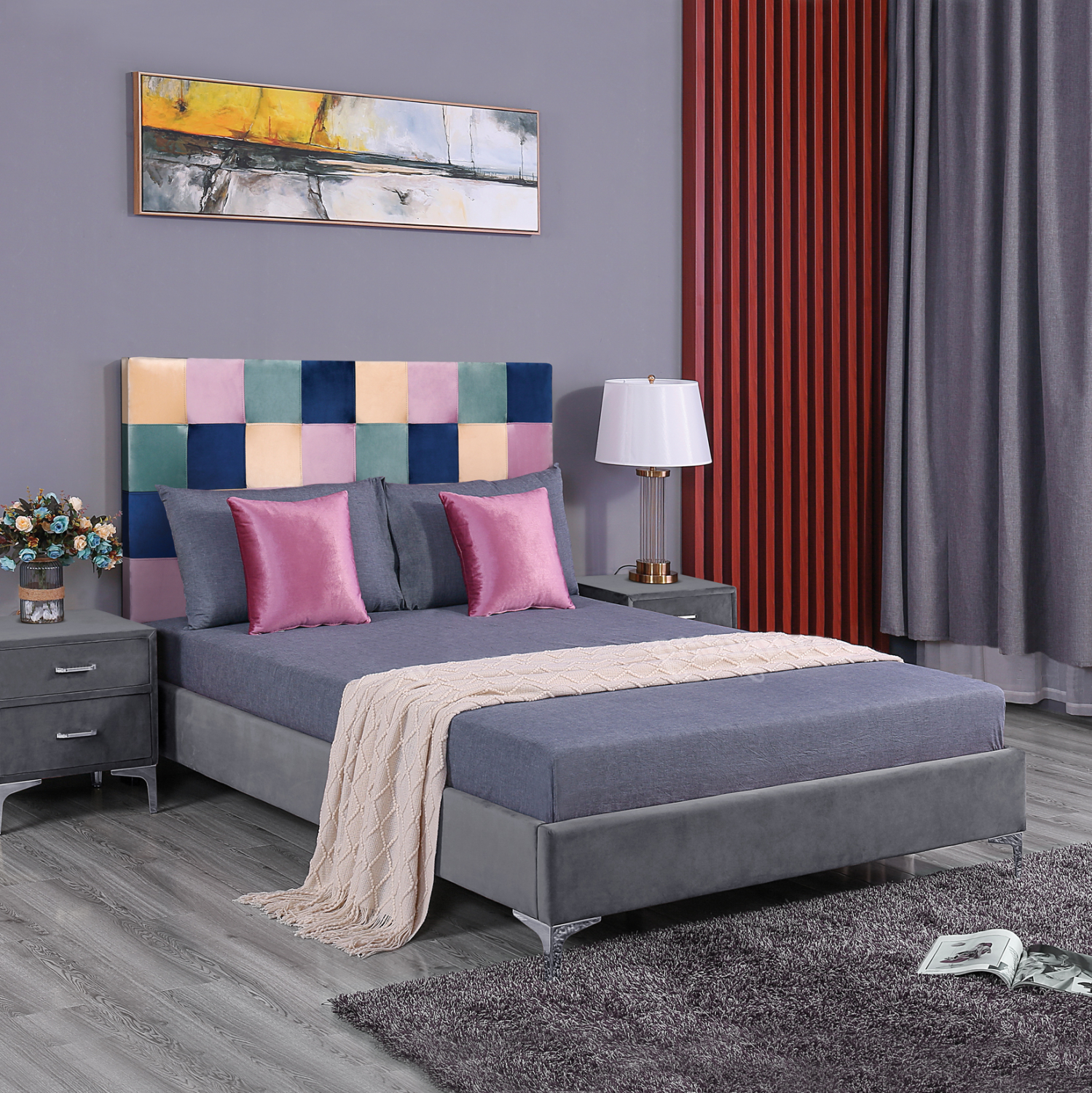 ΚΡΕΒΑΤΙ ROANNE ΔΙΠΛΟ 150×200 εκ. ΜΕ COLOR PATTERN HM591 ΚΡΕΒΑΤΙ ROANNE ΔΙΠΛΟ 150×200 εκ. ΜΕ COLOR PATTERN HM591