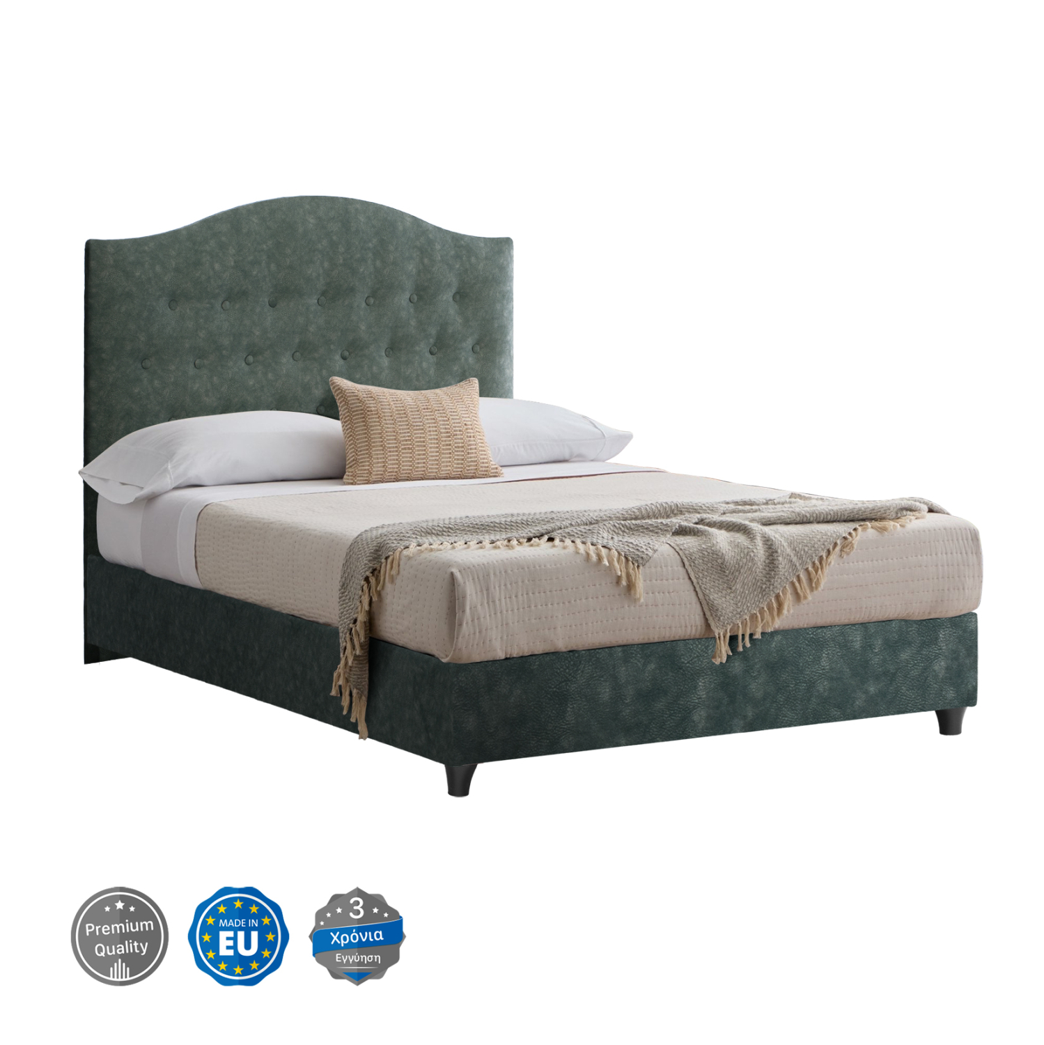 ΚΡΕΒΑΤΙ MALENA ΑΠΟ ΠΡΑΣΙΝΟ ΥΦΑΣΜΑ τύπου NUBUCK, HM647.27 ΓΙΑ ΣΤΡΩΜΑ 120×200 εκ. ΚΡΕΒΑΤΙ MALENA ΑΠΟ ΠΡΑΣΙΝΟ ΥΦΑΣΜΑ τύπου NUBUCK, HM647.27 ΓΙΑ ΣΤΡΩΜΑ 120×200 εκ.