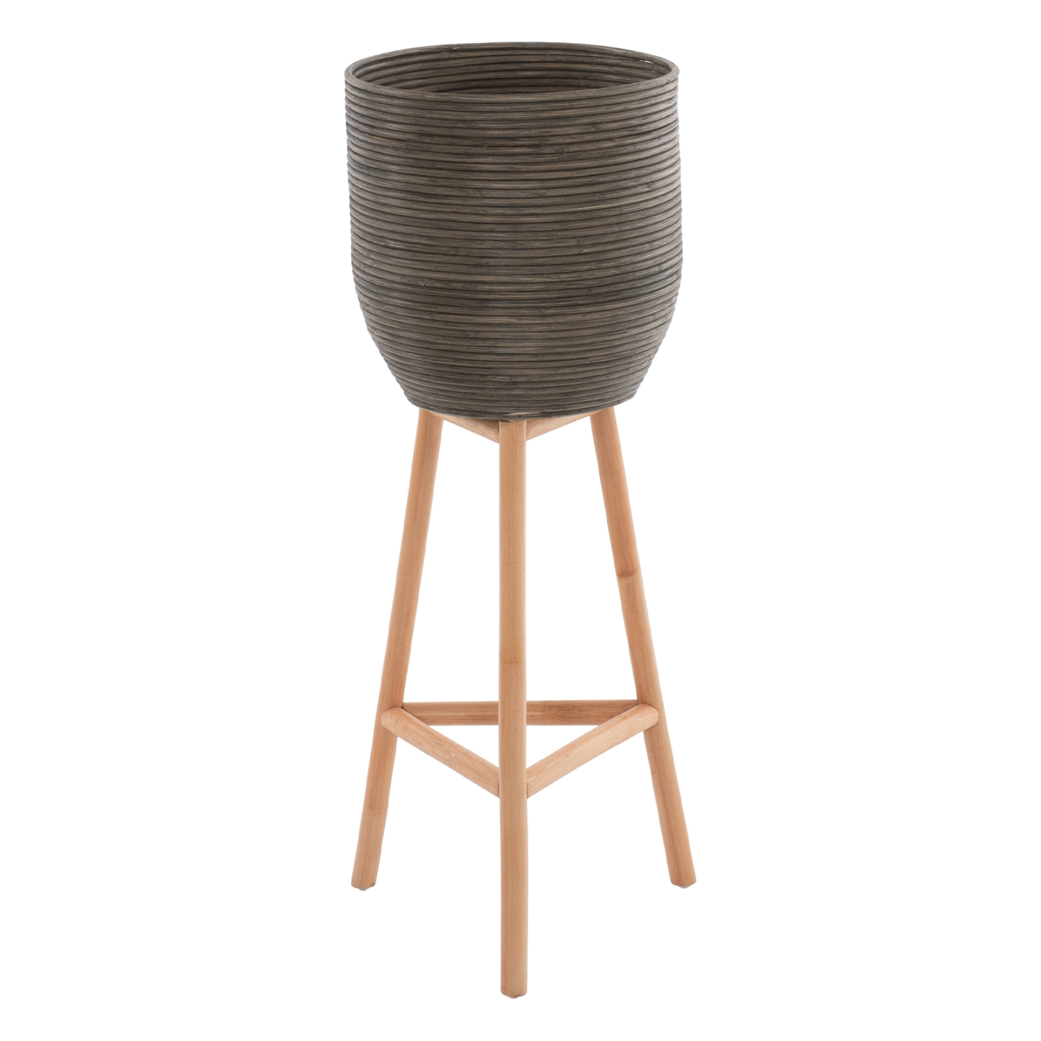 ΓΛΑΣΤΡΑ ΑΠΟ RATTAN ΚΑΙ BAMBOO HM7724 36Χ35Χ95Yεκ.ΦΥΣΙΚΟ – ΠΡΑΣΙΝΟ