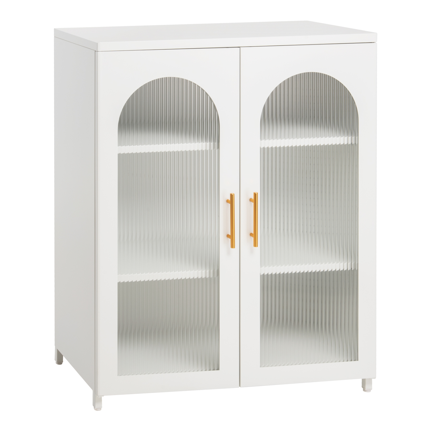 ΜΕΤΑΛΛΙΚΟ ΝΤΟΥΛΑΠΙ ΒΙΤΡΙΝΑ CARIL HM9571.02 ΛΕΥΚΟ 80×37-40x102Yεκ.