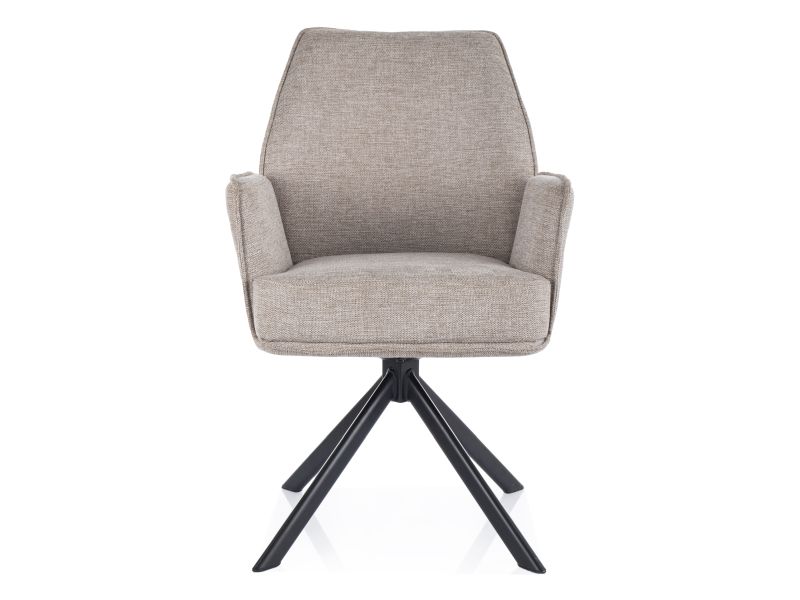 KRZESŁO HUGO BREGO CZARNY STELAŻ / J.BEŻ 31 DIOMMI-80-3659