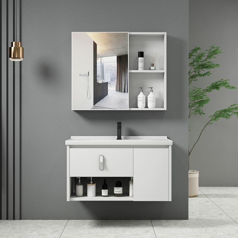WOODWELL ΕΝ101,1IDEA-2 Set Έπιπλο Κρεμαστό Μπάνιου Άσπρο, Καθρέπτης + Πάγκος με Νιπτήρα και Μπαταρία Up:55x11x60cm Down:60x47x45cm ΕΝ101,1 WOODWELL ΕΝ101,1IDEA-2 Set Έπιπλο Κρεμαστό Μπάνιου Άσπρο, Καθρέπτης + Πάγκος με Νιπτήρα και Μπαταρία Up:55x11x60cm Down:60x47x45cm ΕΝ101,1