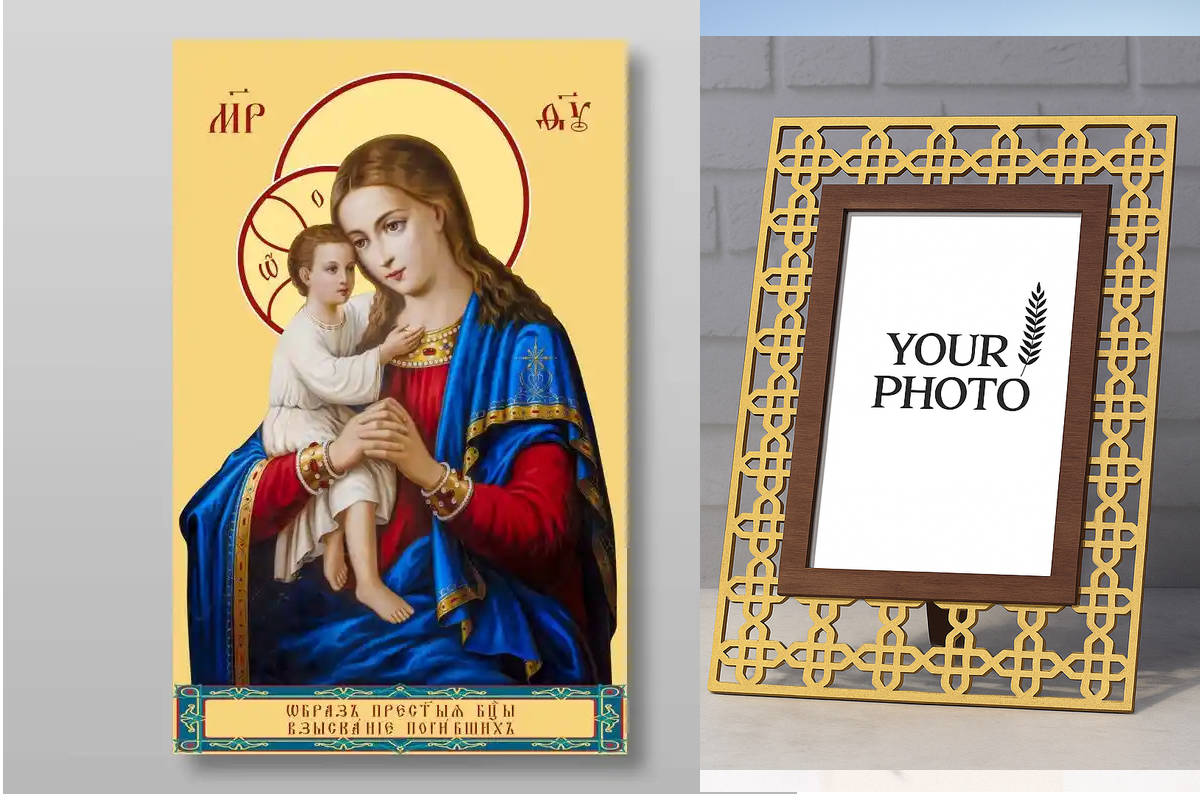 Εικόνα Ορθοδοξίας Πολυτελείας  με  σχεδιο Σταυρούς μαζι με  Βάση σε  8 χρώματα με περίγραμμα χρυσό σε ξύλο Plywood (Πλακάζ)   με  βάση The Mother of God Recovery of the dead downloadΧειροποίητη Ελληνορθόδοξη , Κρεμαστή πλάκα βυζαντινής τέχνης, χριστιανική