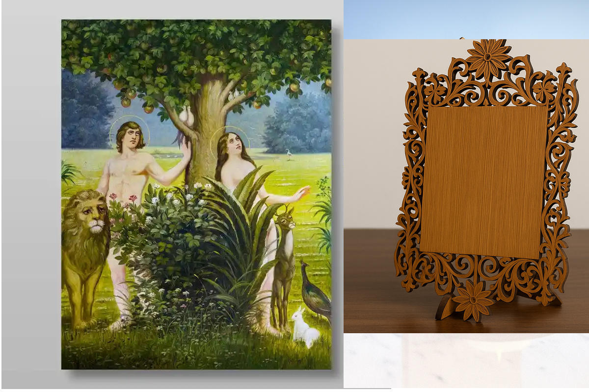 Εικόνα Ορθοδοξίας Δαντέλα μαζι με  Βάση σε  8 χρώματα με περίγραμμα χρυσό σε ξύλο Plywood (Πλακάζ)   με  βάση Παράδεισος για  ορθόδοξων πινάκων.Χειροποίητη Ελληνορθόδοξη , Κρεμαστή πλάκα βυζαντινής τέχνης, χριστιανική τέχνη Διάσταση 50x40 cm (19,7 x 15,8