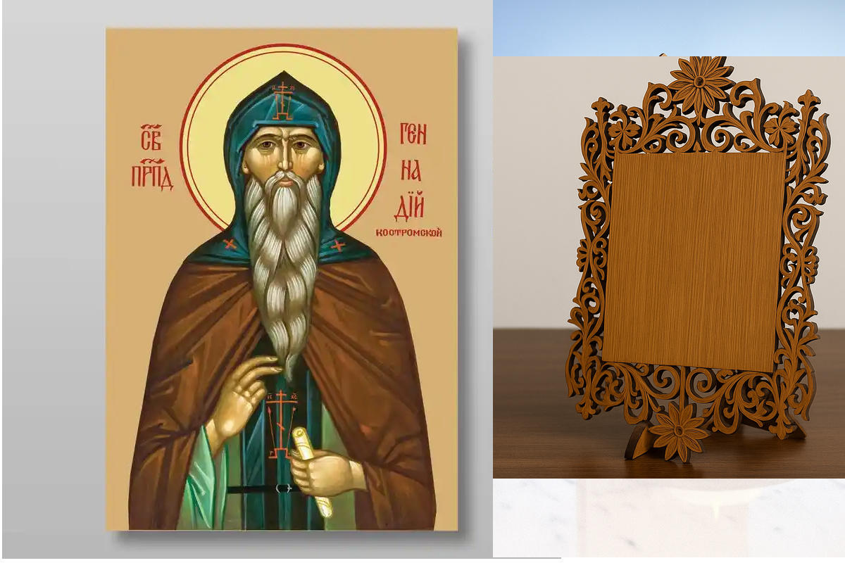 Σετ 2 τεμαχίων – Εικόνα Ορθοδοξίας Δαντέλα μαζι με  Βάση σε  8 χρώματα με περίγραμμα χρυσό σε ξύλο Plywood (Πλακάζ)   με  βάση Gennady Kostromskoy, Χειροποίητη Ελληνορθόδοξη , Κρεμαστή πλάκα βυζαντινής τέχνης, χριστιανική τέχνη Διάσταση 21x15 cm (8,3 x 5,