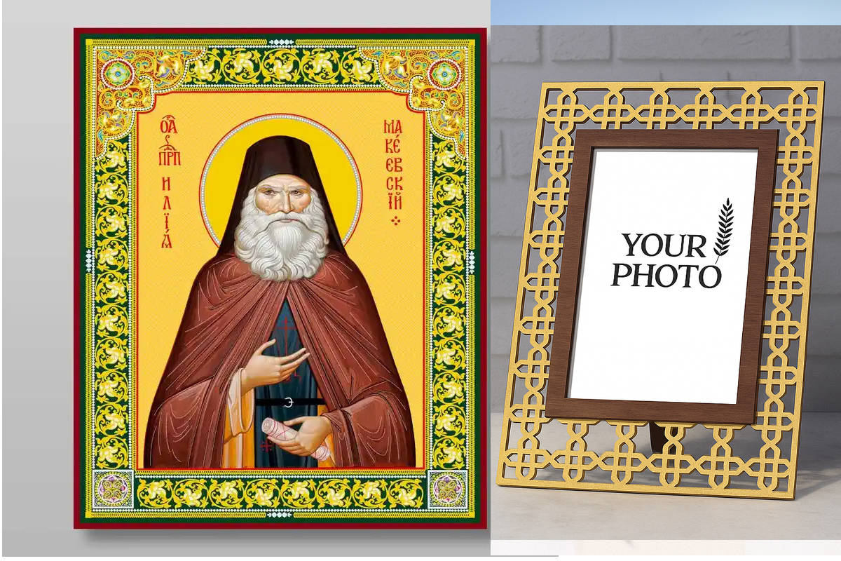 Εικόνα Ορθοδοξίας Πολυτελείας  με  σχεδιο Σταυρούς μαζι με  Βάση σε  8 χρώματα με περίγραμμα χρυσό σε ξύλο Plywood (Πλακάζ)   με  βάση Ilya Makeevsky Reverend, Χειροποίητη Ελληνορθόδοξη , Κρεμαστή πλάκα βυζαντινής τέχνης, χριστιανική τέχνη Διάσταση 10x7 c