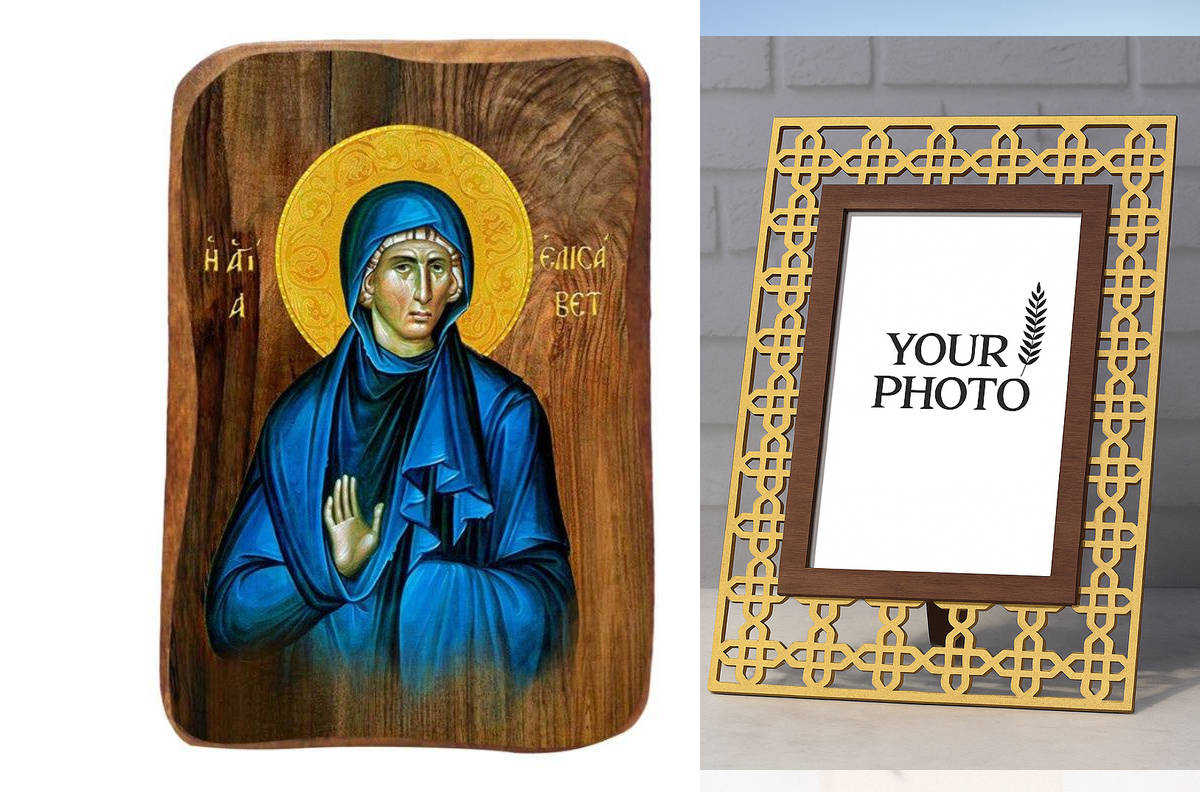 Εικόνα Ορθοδοξίας Πολυτελείας  με  σχεδιο Σταυρούς μαζι με  Βάση σε  8 χρώματα με περίγραμμα χρυσό σε ξύλο Plywood (Πλακάζ)   με  βάση Μπομπονιέρα Βάπτισης Αγίας Ελισάβετ Σετ 20 τεμαχίων, Εικόνα Βάπτισης, Χειροποίητη Βυζαντινή εικόνα Bomboniera 9x6cm, Χρι