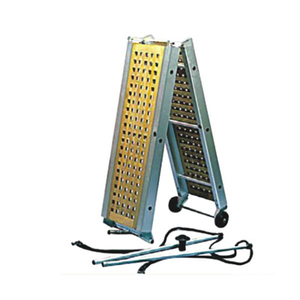 Πασαρέλα αλουμινίου σπαστή με TEAK 190cm x 36cm, 18Kg FOUR-12993