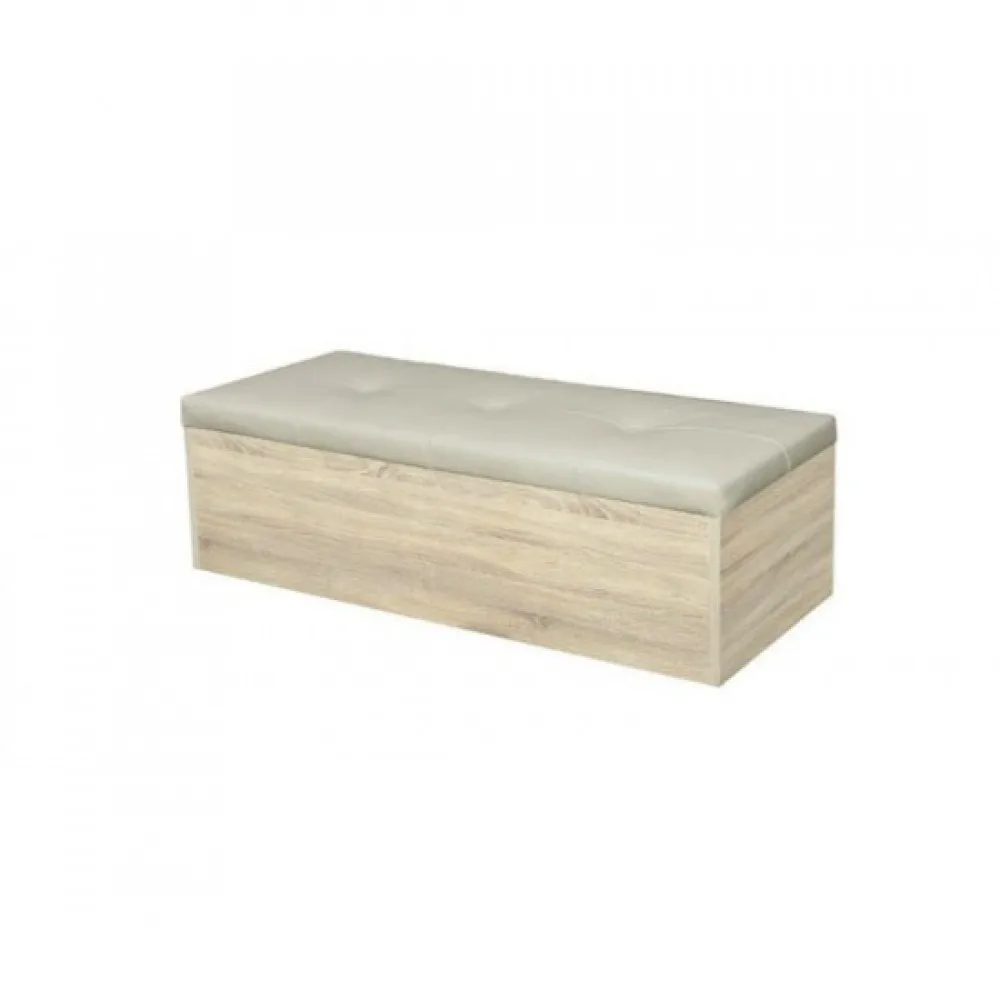 Σκαμπό με αποθηκευτικό χώρο, Praktik, Σόνομα/Μπεζ 100x33x39 εκ., Genomax Genom1210005648