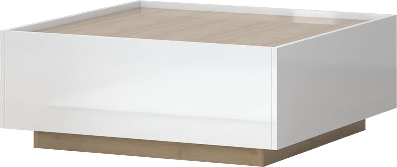 Τραπεζάκι σαλονιού Toss-Φυσικό-Λευκό Mήκος 90.0 Βάθος 90.0 Ύψος 36.0 161588189