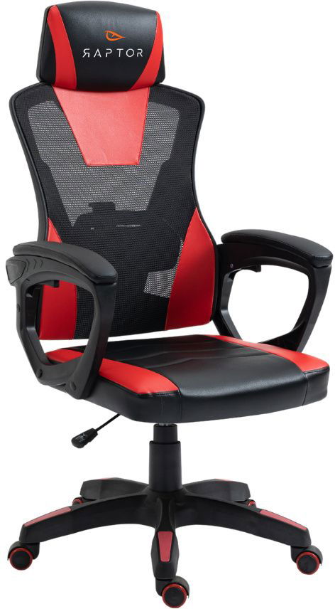 Καρέκλα Gaming Raptor Ace-Kokkino Mήκος 60.0 Βάθος 60.0 Ύψος 118.0 162767549