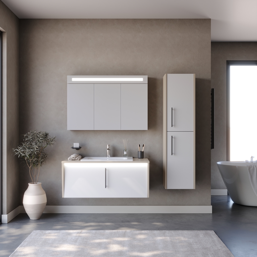 Σετ Έπιπλο Μπάνιου INTENSE Λευκό MDF 18mm Λάκα 100 9SINT100BSWM 9SINT100BSWM Σετ Έπιπλο Μπάνιου INTENSE Λευκό MDF 18mm Λάκα 100 9SINT100BSWM 9SINT100BSWM