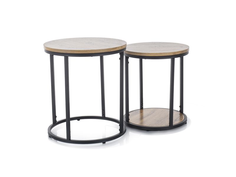 ŁAWA INTO DĄB ARTISAN/CZARNY (ZESTAW) DIOMMI-80-3646