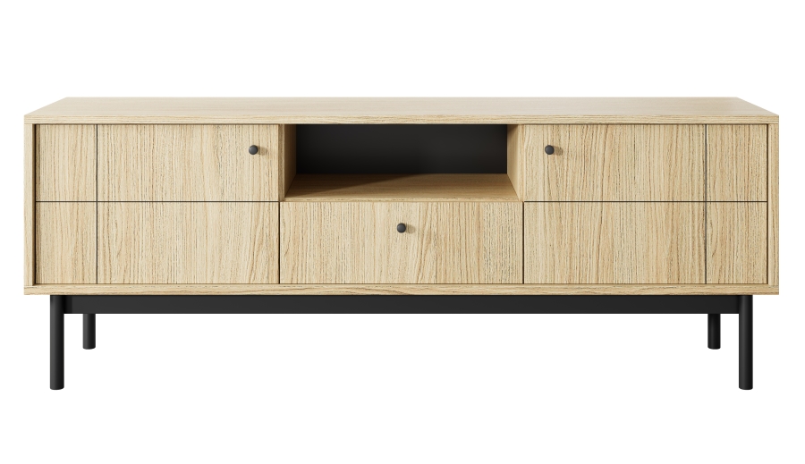 Έπιπλο τηλεόρασης Japandi Φυσικό Dab linea 153x56x39cm