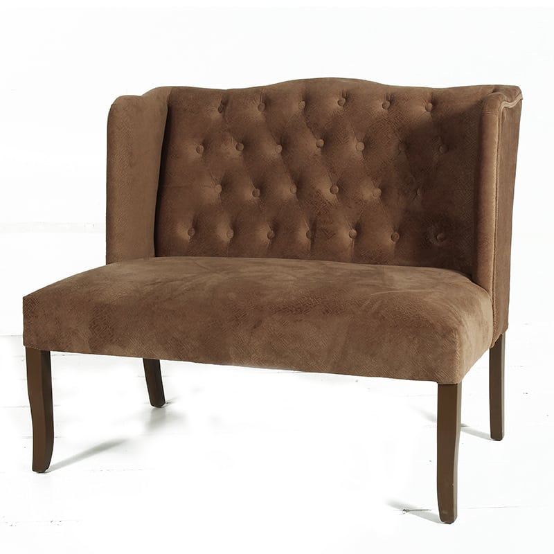 Artekko Thook Καναπές Διθέσιος Βελούδο με Ξύλινα Πόδια (110x75x110)cm Artekko JC38794-V