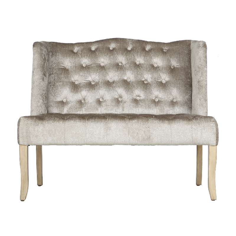 Artekko Vloah Καναπές Διθέσιος Άσπρος Ξύλινα Πόδια (110x75x110)cm Artekko JC38794