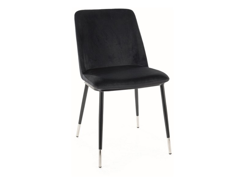 KRZESŁO JILL VELVET CZARNY/CHROM STELAŻ / CZARNY BLUVEL 19 DIOMMI-80-2807 KRZESŁO JILL VELVET CZARNY/CHROM STELAŻ / CZARNY BLUVEL 19 DIOMMI-80-2807