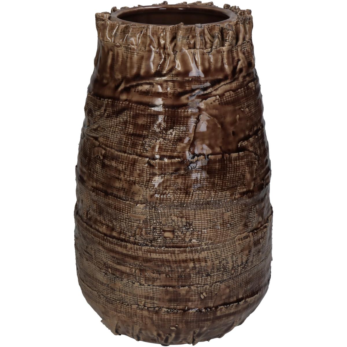 Βάζο ArteLibre Κορμός Ξύλου Καφέ Κεραμικό 19x19x29.5cm Arte-05150801 Βάζο ArteLibre Κορμός Ξύλου Καφέ Κεραμικό 19x19x29.5cm Arte-05150801
