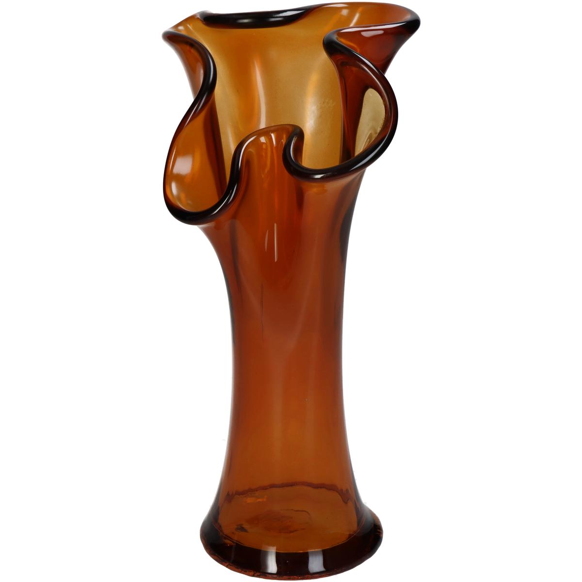 Βάζο ArteLibre Amber Ανακυκλωμένο Γυαλί 20x20x30cm Βάζο ArteLibre Amber Ανακυκλωμένο Γυαλί 20x20x30cm