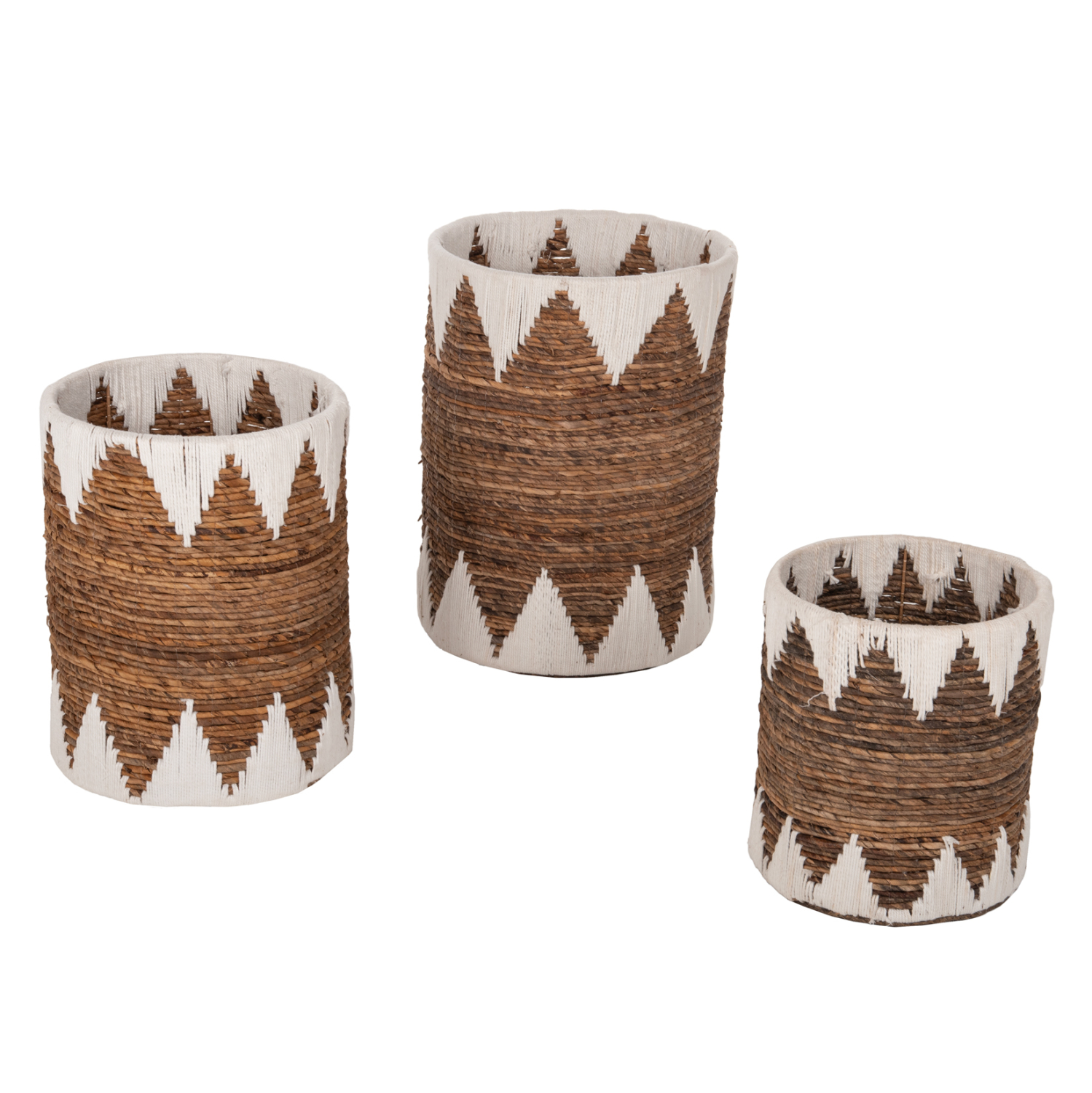 Intrahome ΚΑΛΑΘΙΑ ΨΑΘΙΝΑ ΣΤΡΟΓΓΥΛΑ ΧΩΡΙΣ ΚΑΠΑΚΙ ΣΕΤ 3τμχ ΣΕ ΦΥΣΙΚΟ-ΛΕΥΚΟ Φ42x56Υεκ. intraho-3231815