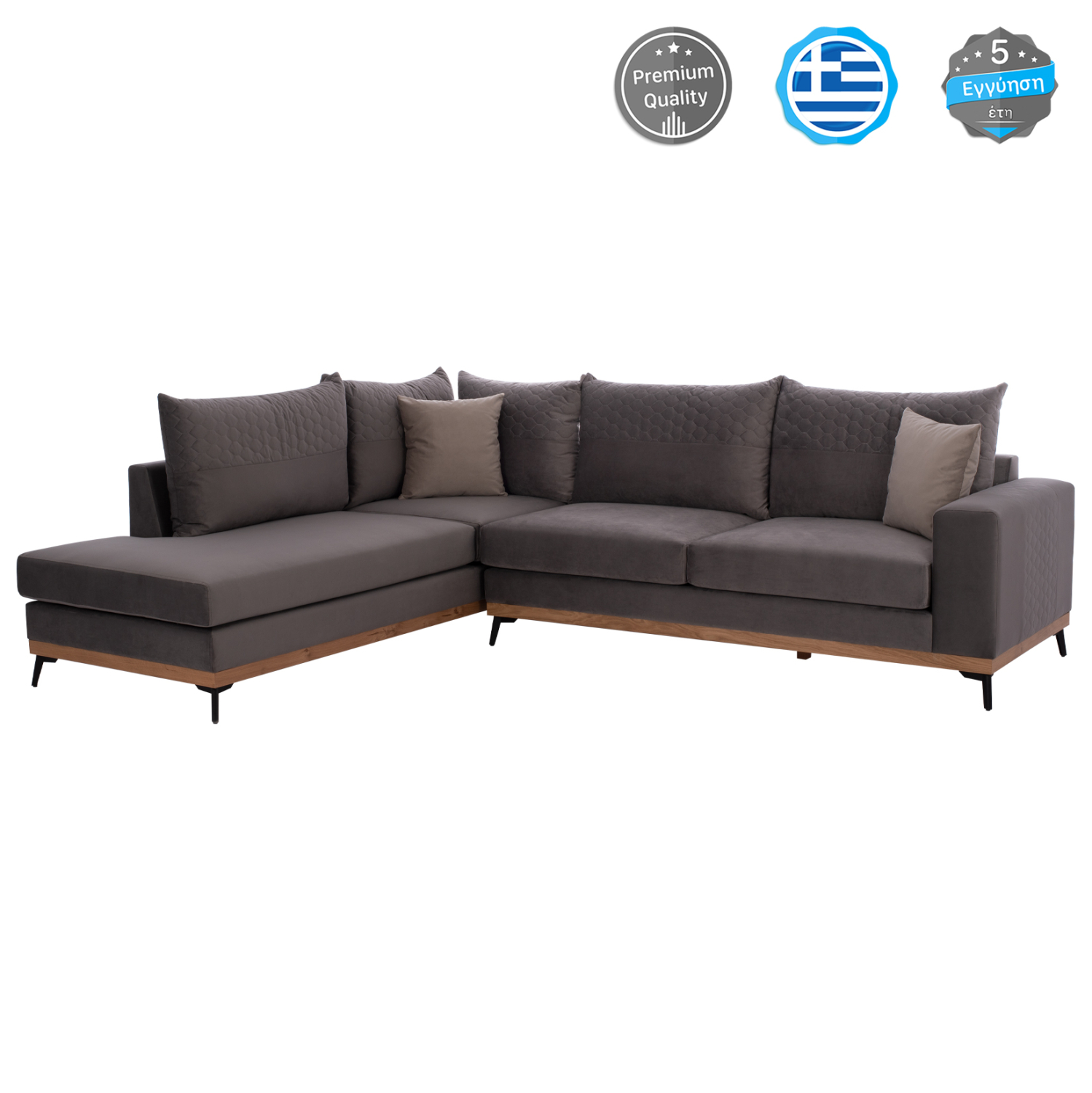 Intrahome ΚΑΝΑΠΕΣ ΑΡΙΣΤΕΡΗ ΓΩΝΙΑ LILONGWEKUCASABLANCALCASABLANCA_LUMPURERLEYSINCASABLANCA ΥΦΑΣΜΑ ΑΛΕΚΙΑΣΤΟ ΓΚΡΙ 290x240x92Υεκ..01L intraho-1627624