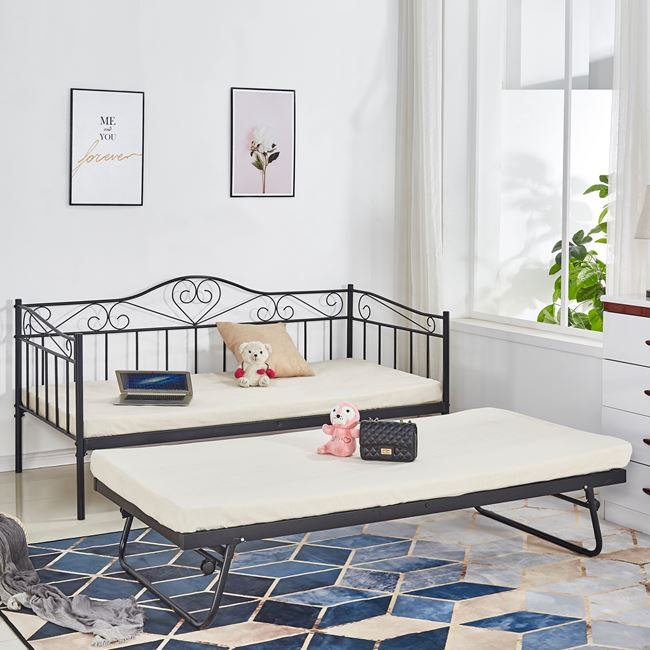 Intrahome ΚΑΝΑΠΕΣ ΚΡΕΒΑΤΙ MCASABLANCACASABLANCAMIENSO 190Χ90 ΜΑΥΡΟΣ +ΕΠΕΚΤ/ΜΕΝΟ ΒΟΗΘΗΤΙΚΟ ΚΡΕΒΑΤΙ 85Χ185 .01 intraho-1610644