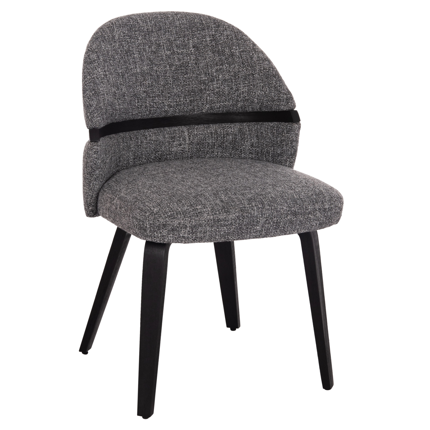 ΚΑΡΕΚΛΑ ΤΡΑΠΕΖΑΡΙΑΣ DEKKER HM18249.02 PLYWOOD ΜΑΥΡΟ--ΥΦΑΣΜΑ ΓΚΡΙ 50x60x80Υεκ.