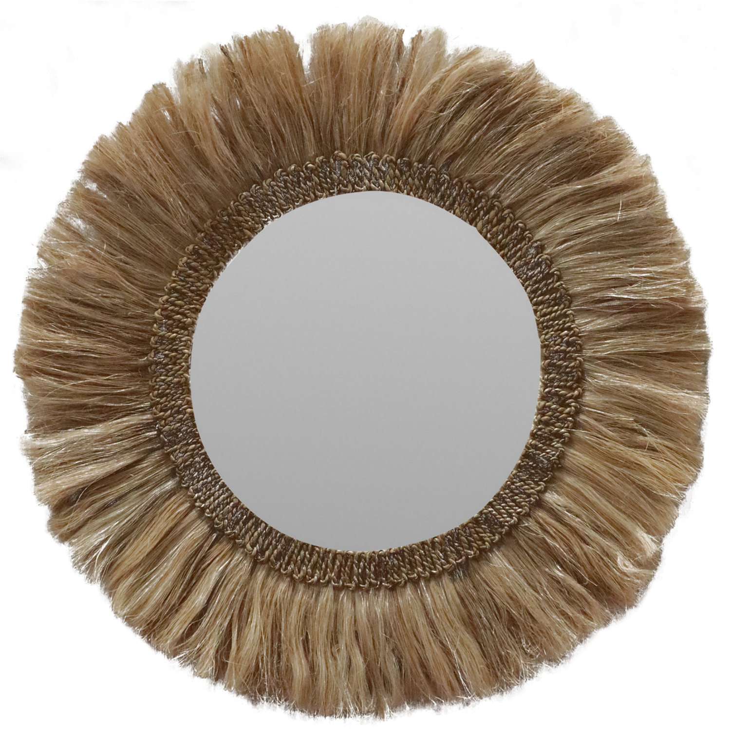 Intrahome ΚΑΘΡΕΠΤΗΣ ΣΤΡΟΓΓΥΛΟΣ ΜΕ ΠΛΑΙΣΙΟ ΑΠΟ ΑΜΠΑΚΑ ΣΕ ΧΡΩΜΑ ΦΥΣΙΚΟ Φ90x4,5x90Yεκ. intraho-1612826