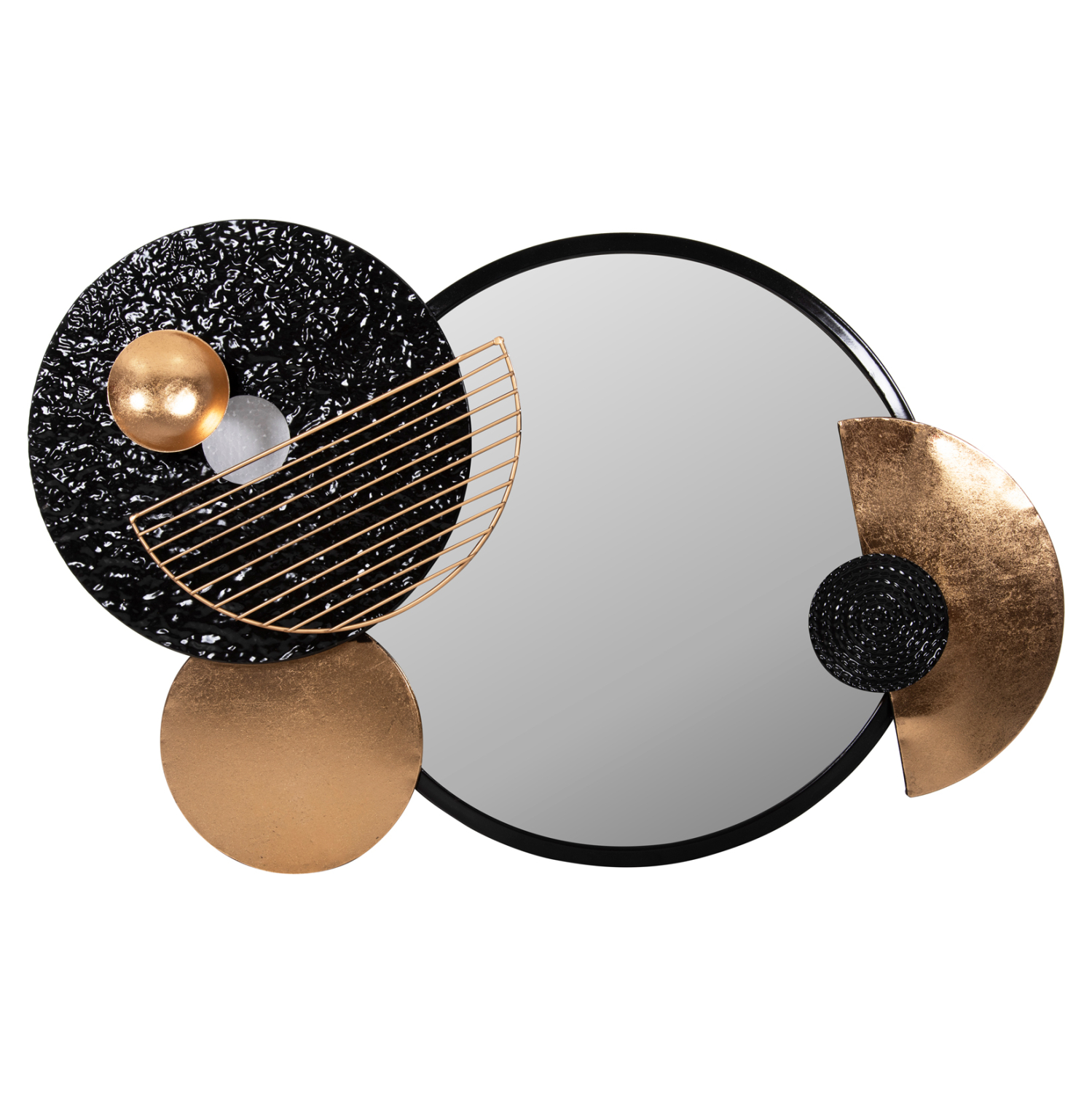 Intrahome ΚΑΘΡΕΠΤΗΣ ΤΟΙΧΟΥ ΜΕΤΑΛΛΟ ΣΕ ΜΑΥΡΟ-ΧΡΥΣΟ 82x8x52Υ εκ. intraho-1612896