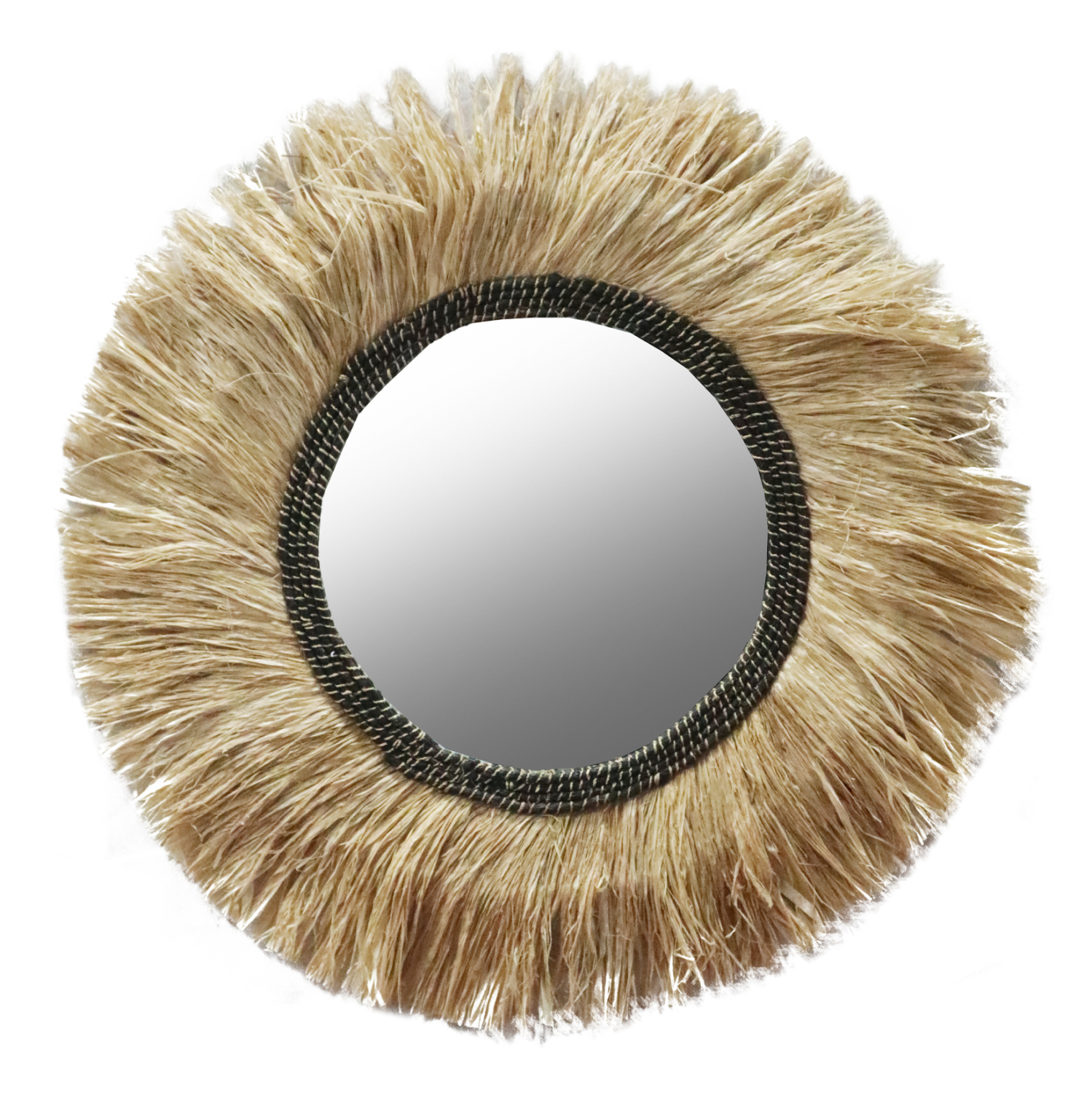 Intrahome ΚΑΘΡΕΠΤΗΣ ΤΟΙΧΟΥ ΣΤΡΟΓΓΥΛΟΣ ΙΝΕΣ ΣΙΖΑΛ ΚΑΙ ΑΜΠΑΚΑ ΣΕ ΧΡΩΜΑ ΦΥΣΙΚΟ ΜΑΥΡΟ Φ90εκ. intraho-1612842