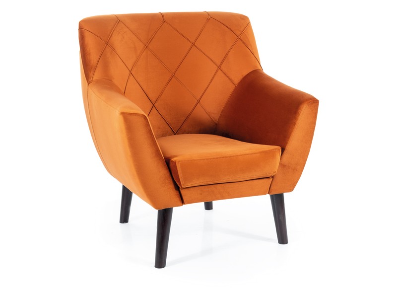 FOTEL KIER 1 VELVET CYNAMON BLUVEL 4215 / WENGE DIOMMI-80-2891